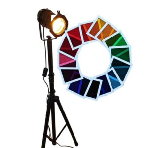 Stativlampe PAR30 inkl. 15 Farbfilter