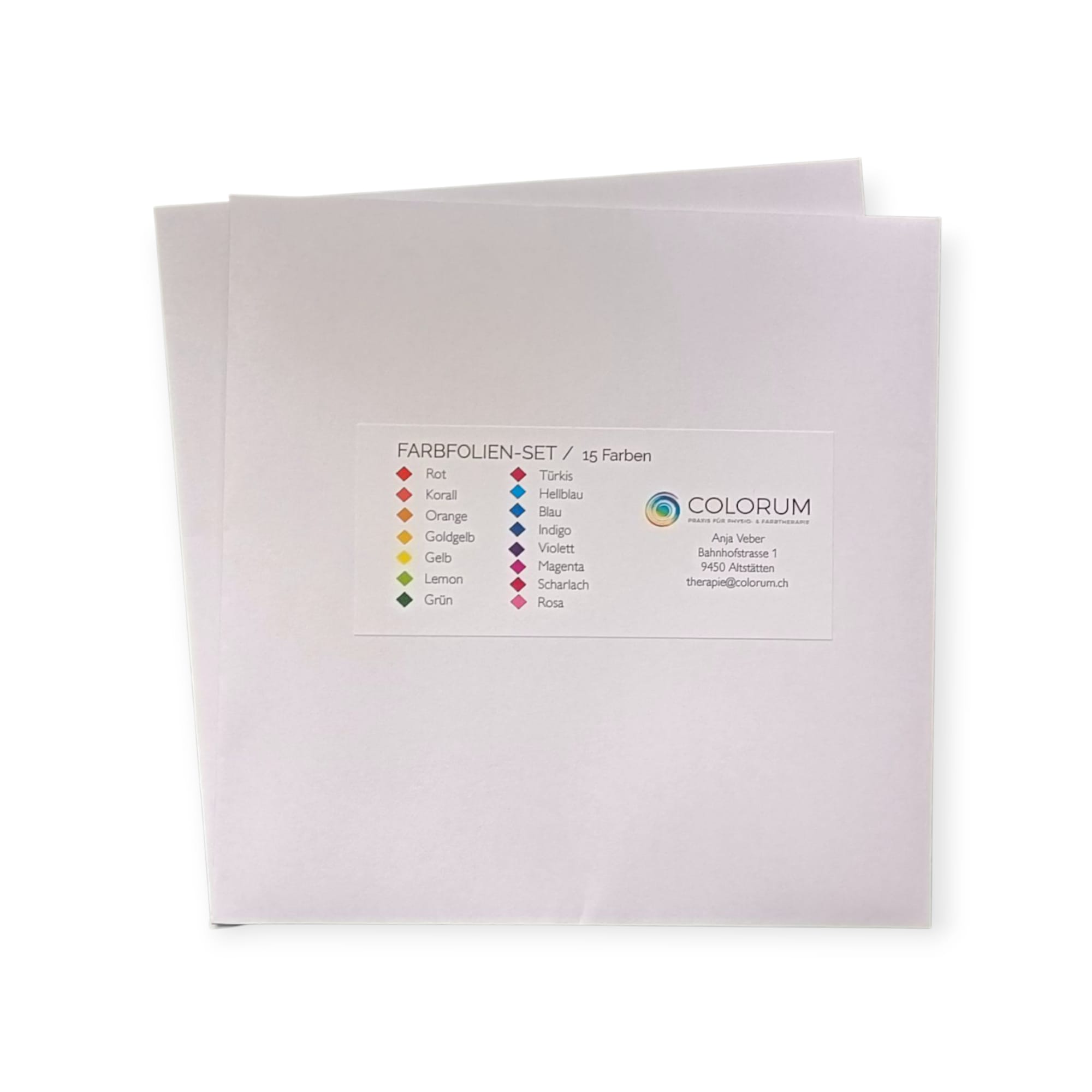 Farbfolien - Set 13x13cm – Bild 2